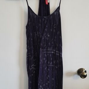 H&M Dark Navy Patterned Maxi Sundress